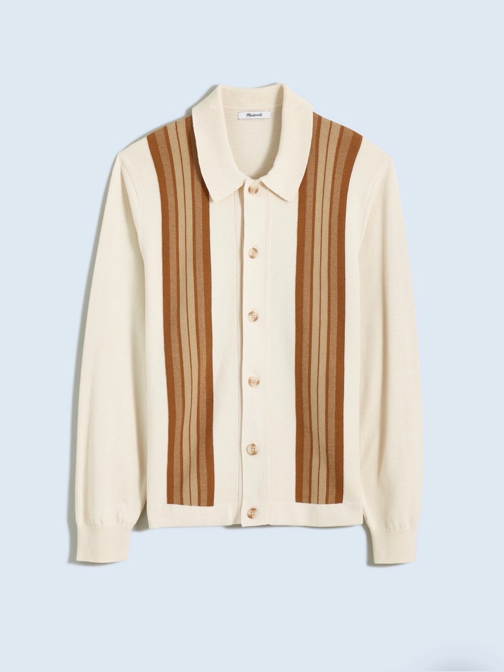 Madewell Button-Up Long-Sleeve Sweater Polo • size small • NO837